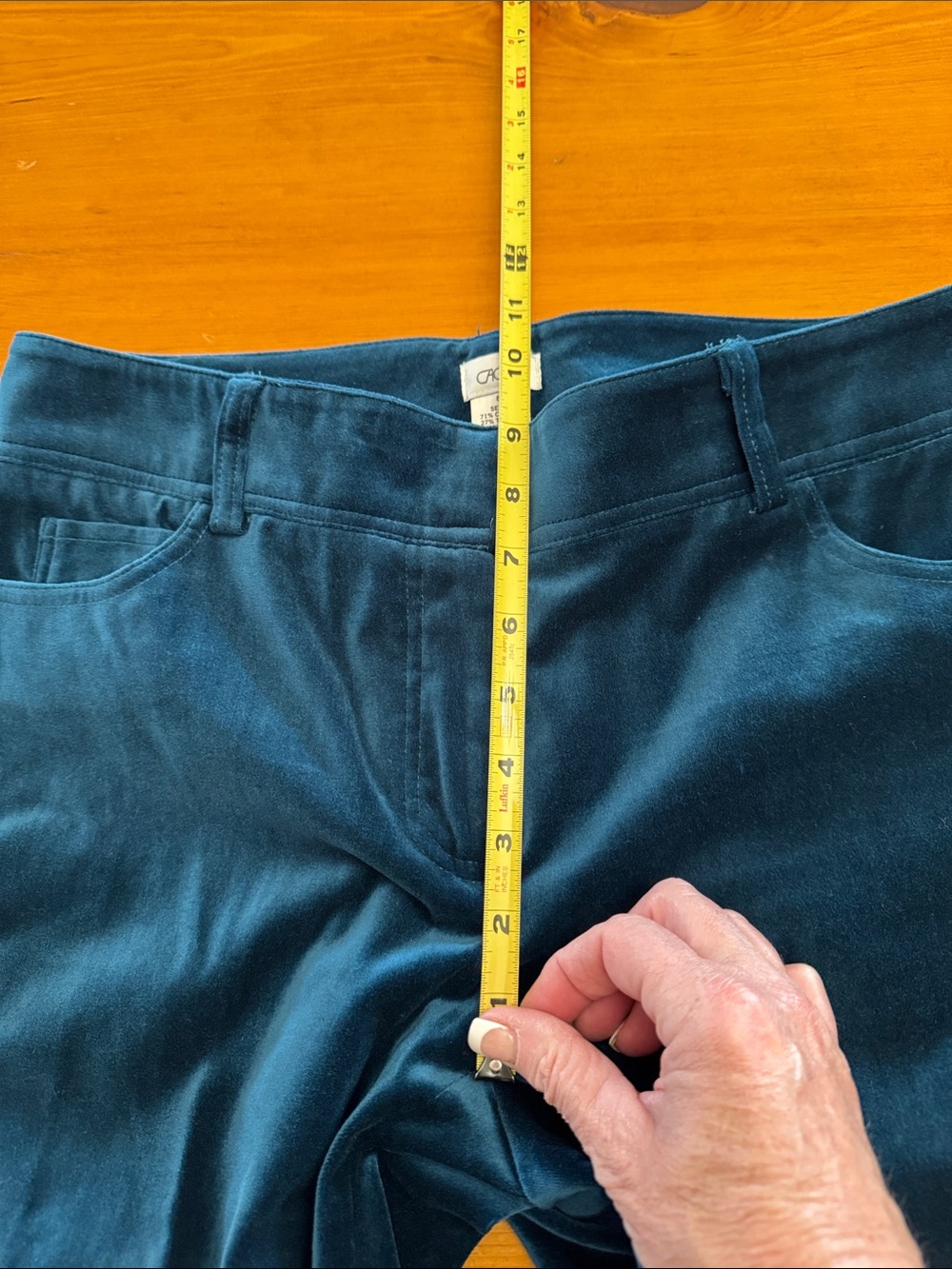 Cache Teal Velvet Blazer and Pants Set - Picture 12 of 13